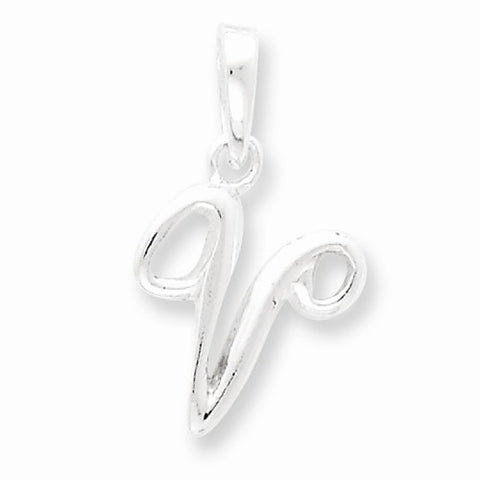Sterling Silver Initial V pendant, Dazzling Pendants for Necklace