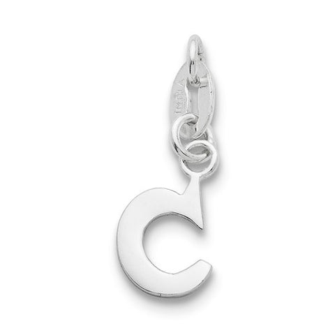 Sterling Silver Initial C pendant, Fine Pendants for Necklace