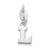 Sterling Silver Initial L pendant, Charm