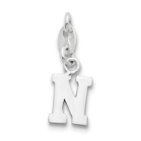Sterling Silver Initial N pendant, Dazzling Pendants for Necklace