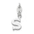 Sterling Silver Initial S pendant, Fine Pendants for Necklace
