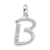 Sterling Silver CZ Initial B Pendant, Stylish Pendants for Necklace