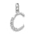 Sterling Silver CZ Initial C Pendant, Classy Pendants for Necklace