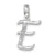 Sterling Silver CZ Initial E Pendant, Appealing Pendants for Necklace