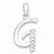 Sterling Silver CZ Initial G Pendant, Adorable Pendants for Necklace