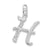 Sterling Silver CZ Initial H Pendant, Dazzling Pendants for Necklace