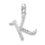 Sterling Silver CZ Initial K Pendant, Exquisite Pendants for Necklace