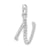 Sterling Silver CZ Initial N Pendant, Pretty Pendants for Necklace