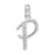 Sterling Silver CZ Initial P Pendant, Lovely Pendants for Necklace