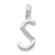 Sterling Silver CZ Initial S Pendant, Classy Pendants for Necklace