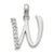 Sterling Silver CZ Initial W Pendant, Charm