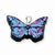 Sterling Silver Blue Dichroic Glass Butterfly Pendant, Pendants for Necklace