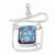 Sterling Silver Multicolor Dichroic Glass Fancy Pendant, Pendants for Necklace