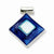 Sterling Silver Blue Dichroic Glass Diamond Shaped Pendant, Pendants for Necklace