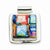 Sterling Silver Multicolor Dichroic Glass Square Pendant, Pendants for Necklace