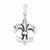 Sterling Silver Antiqued Fleur de Lis pendant, Dazzling Pendants for Necklace