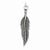 Sterling Silver Antiqued Feather pendant, Exquisite Pendants for Necklace