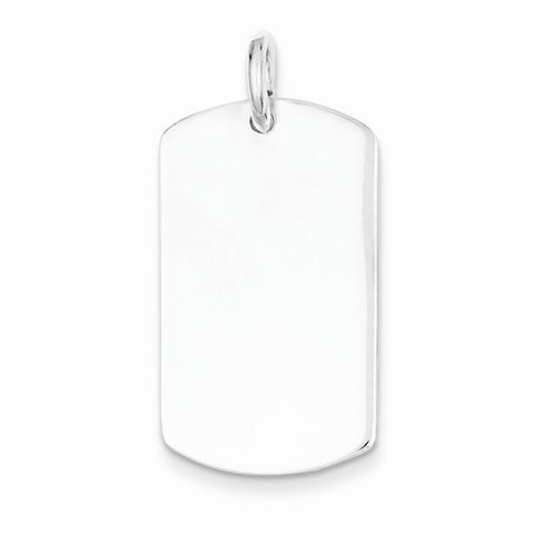 Sterling Silver Polished Dog Tag Pendant, Pendants for Necklace