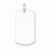 Sterling Silver Polished Dog Tag Pendant, Pendants for Necklace