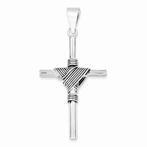 Sterling Silver Antiqued Cross Pendant, Fine Pendants for Necklace