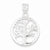 Sterling Silver Polished Round Tree Pendant, Pendants for Necklace