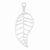 Sterling Silver Polished Leaf Pendant, Pendants for Necklace