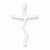 Sterling Silver Polished Freeform Cross pendant, Gorgeous Pendants for Necklace
