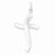 Sterling Silver Polished Freeform Cross pendant, Lovely Pendants for Necklace