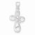 Sterling Silver & CZ Polished Cross pendant, Charm