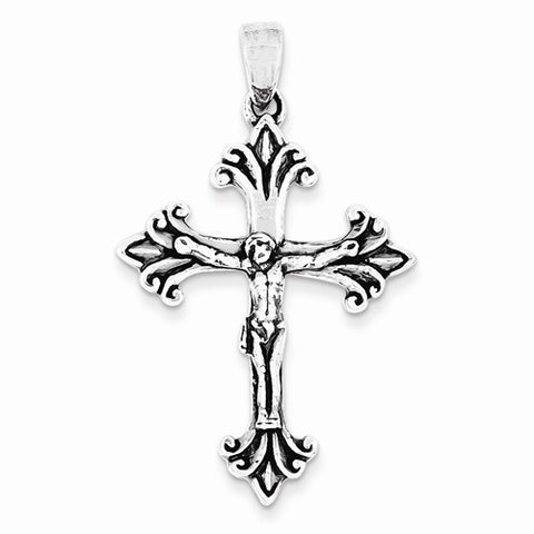 Sterling Silver Antiqued Cross Pendant, Adorable Pendants for Necklace