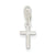 Polished Cross Charm in Sterling Silver