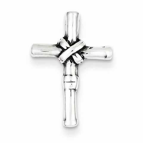 Sterling Silver Antiqued Cross Slide Pendant, Pendants for Necklace