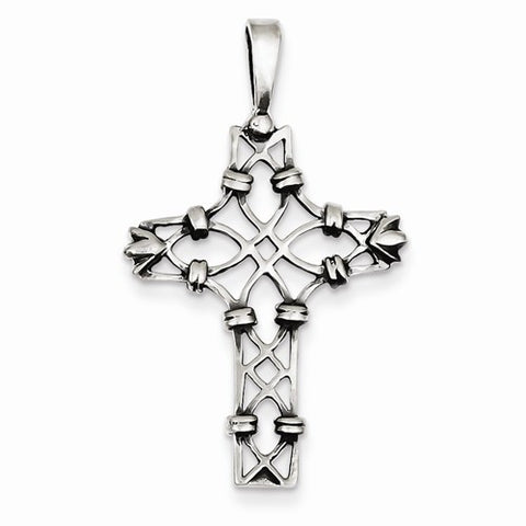 Sterling Silver Antiqued Cross Pendant, Fine Pendants for Necklace