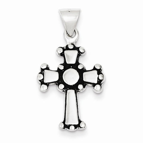 Sterling Silver Antiqued Cross Pendant, Pretty Pendants for Necklace