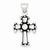 Sterling Silver Antiqued Cross Pendant, Pretty Pendants for Necklace