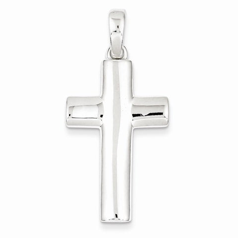 Sterling Silver Polished Cross Pendant, Lovely Pendants for Necklace