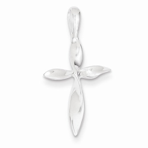 Sterling Silver Twisted Cross Pendant, Pendants for Necklace