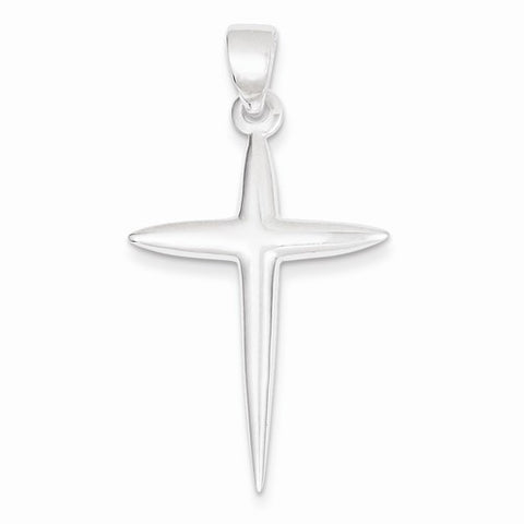 Sterling Silver Polished Cross Pendant, Alluring Pendants for Necklace