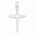 Sterling Silver Polished Cross Pendant, Alluring Pendants for Necklace