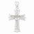 Sterling Silver Polished Filigree Cross Pendant, Pendants for Necklace