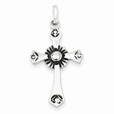 Sterling Silver Antiqued Cross Pendant, Dazzling Pendants for Necklace