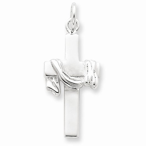 Sterling Silver Draped Cross Pendant, Pendants for Necklace