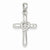 Sterling Silver White CZ Heart Cross Pendant, Pendants for Necklace