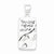 Sterling Silver You Are Never Alone Antiqued Footprint Pendant, Pendants for Necklace