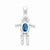 Sterling Silver CZ & December Glass Boy Pendant, Pendants for Necklace