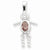 Sterling Silver CZ & June Glass Boy Pendant, Pendants for Necklace
