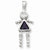 Sterling Silver CZ & February Glass Girl Pendant, Pendants for Necklace