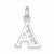 Sterling Silver White CZ Initial A Pendant, Pendants for Necklace