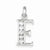Sterling Silver White CZ Initial E Pendant, Pendants for Necklace