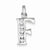 Sterling Silver White CZ Initial F Pendant, Pendants for Necklace